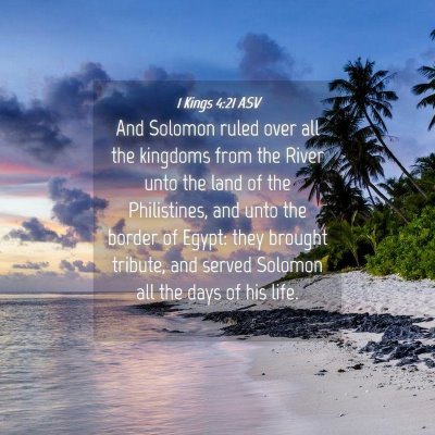 Picture 04 - 1 Kings 4:21 ASV - And Solomon ruled over all the kingdoms from the - Bible Verse Picture