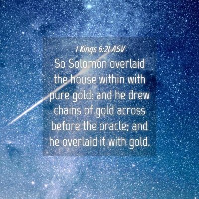 Picture 04 - 1 Kings 6:21 ASV - So Solomon overlaid the house within with pure - Bible Verse Picture