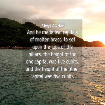 Picture 04 - 1 Kings 7:16 ASV - And he made two capitals of molten brass, to set - Bible Verse Picture