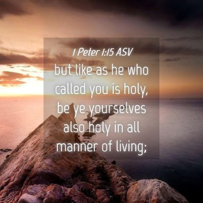 Picture 04 - 1 Peter 1:15 ASV - but like as he who called you is holy, be ye - Bible Verse Picture