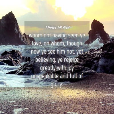 Picture 04 - 1 Peter 1:8 ASV - whom not having seen ye love; on whom, though now - Bible Verse Picture
