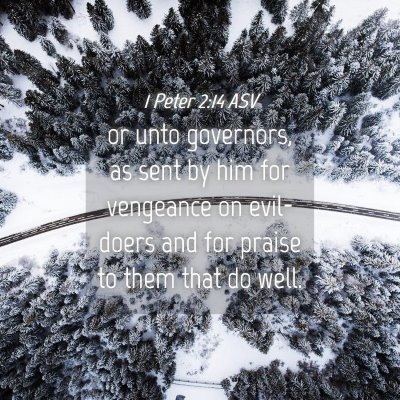 Picture 04 - 1 Peter 2:14 ASV - or unto governors, as sent by him for vengeance - Bible Verse Picture