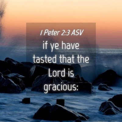 Picture 04 - 1 Peter 2:3 ASV - if ye have tasted that the Lord is - Bible Verse Picture