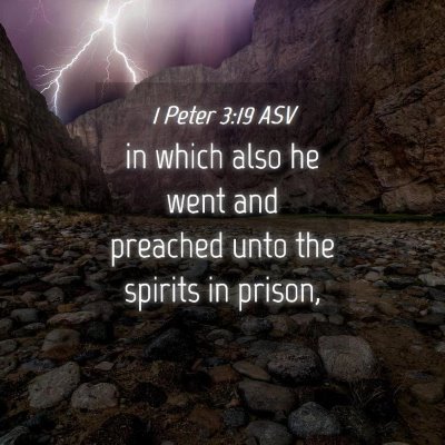 Picture 04 - 1 Peter 3:19 ASV - in which also he went and preached unto the - Bible Verse Picture