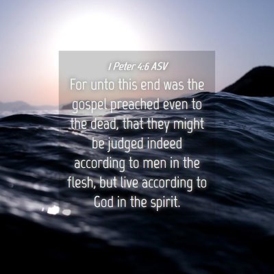 Picture 04 - 1 Peter 4:6 ASV - For unto this end was the gospel preached even to - Bible Verse Picture