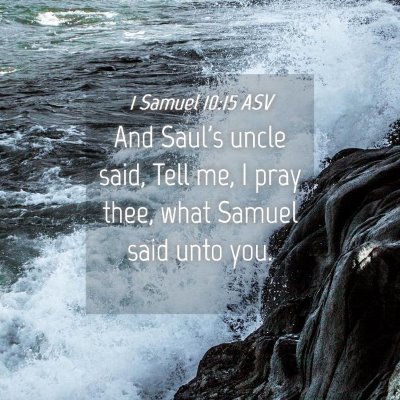 Picture 04 - 1 Samuel 10:15 ASV - And Saul's uncle said, Tell me, I pray thee, what - Bible Verse Picture