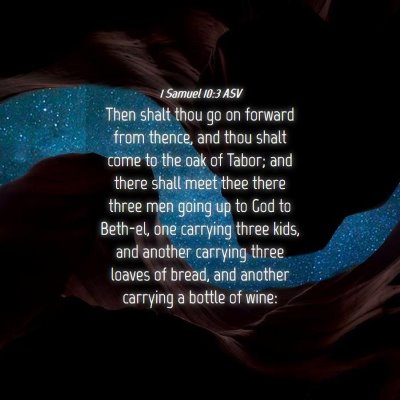 Picture 04 - 1 Samuel 10:3 ASV - Then shalt thou go on forward from thence, and - Bible Verse Picture