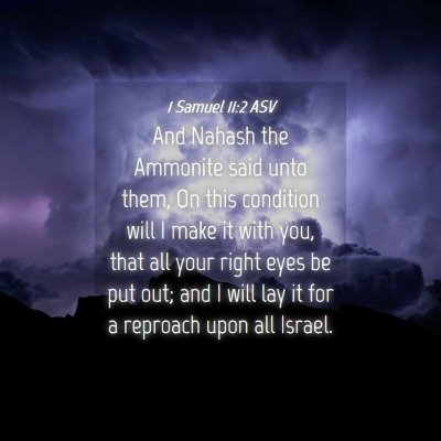 Picture 04 - 1 Samuel 11:2 ASV - And Nahash the Ammonite said unto them, On this - Bible Verse Picture