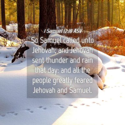 Picture 04 - 1 Samuel 12:18 ASV - So Samuel called unto Jehovah; and Jehovah sent - Bible Verse Picture