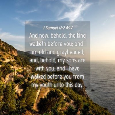Picture 04 - 1 Samuel 12:2 ASV - And now, behold, the king walketh before you; and - Bible Verse Picture