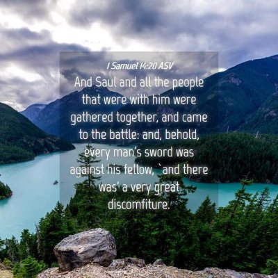 Picture 04 - 1 Samuel 14:20 ASV - And Saul and all the people that were with him - Bible Verse Picture