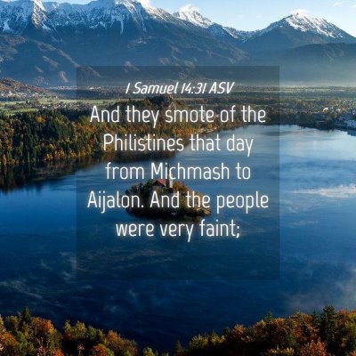Picture 04 - 1 Samuel 14:31 ASV - And they smote of the Philistines that day from - Bible Verse Picture