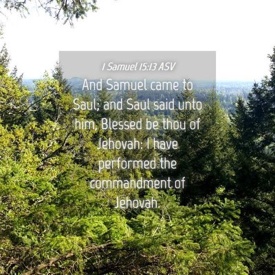 Picture 04 - 1 Samuel 15:13 ASV - And Samuel came to Saul; and Saul said unto him, - Bible Verse Picture
