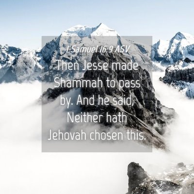 Picture 04 - 1 Samuel 16:9 ASV - Then Jesse made Shammah to pass by. And he said, - Bible Verse Picture
