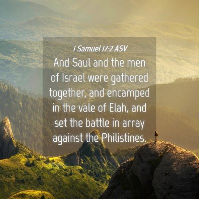 Picture 04 - 1 Samuel 17:2 ASV - And Saul and the men of Israel were gathered - Bible Verse Picture