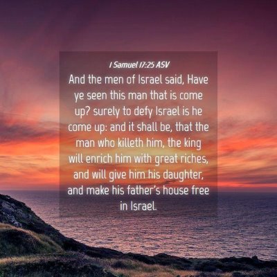 Picture 04 - 1 Samuel 17:25 ASV - And the men of Israel said, Have ye seen this man - Bible Verse Picture