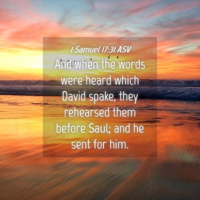 Picture 04 - 1 Samuel 17:31 ASV - And when the words were heard which David spake, - Bible Verse Picture