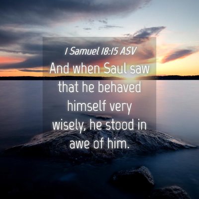 Picture 04 - 1 Samuel 18:15 ASV - And when Saul saw that he behaved himself very - Bible Verse Picture