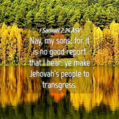 Picture 04 - 1 Samuel 2:24 ASV - Nay, my sons; for it is no good report that I - Bible Verse Picture