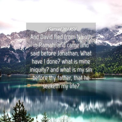 Picture 04 - 1 Samuel 20:1 ASV - And David fled from Naioth in Ramah, and came and - Bible Verse Picture