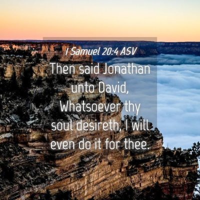Picture 04 - 1 Samuel 20:4 ASV - Then said Jonathan unto David, Whatsoever thy - Bible Verse Picture