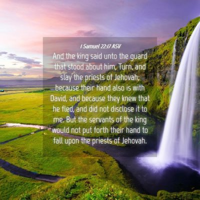 Picture 04 - 1 Samuel 22:17 ASV - And the king said unto the guard that stood about - Bible Verse Picture