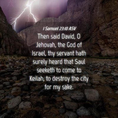 Picture 04 - 1 Samuel 23:10 ASV - Then said David, O Jehovah, the God of Israel, - Bible Verse Picture