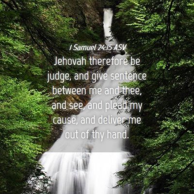 Picture 04 - 1 Samuel 24:15 ASV - Jehovah therefore be judge, and give sentence - Bible Verse Picture