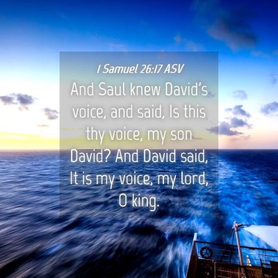 Picture 04 - 1 Samuel 26:17 ASV - And Saul knew David's voice, and said, Is this - Bible Verse Picture