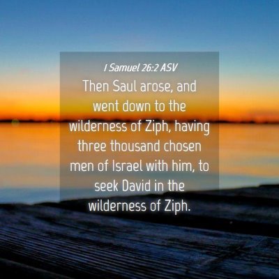 Picture 04 - 1 Samuel 26:2 ASV - Then Saul arose, and went down to the wilderness - Bible Verse Picture