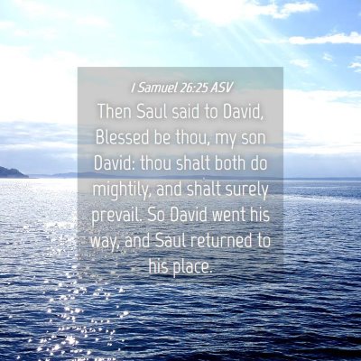 Picture 04 - 1 Samuel 26:25 ASV - Then Saul said to David, Blessed be thou, my son - Bible Verse Picture