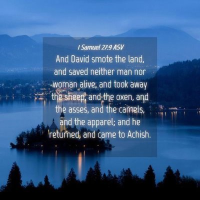 Picture 04 - 1 Samuel 27:9 ASV - And David smote the land, and saved neither man - Bible Verse Picture