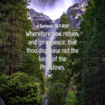 Picture 04 - 1 Samuel 29:7 ASV - Wherefore now return, and go in peace, that thou - Bible Verse Picture