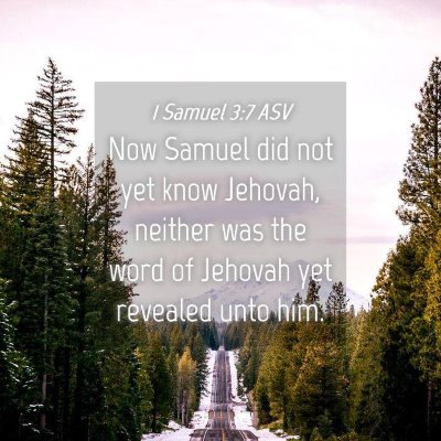 Picture 04 - 1 Samuel 3:7 ASV - Now Samuel did not yet know Jehovah, neither was - Bible Verse Picture