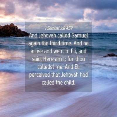 Picture 04 - 1 Samuel 3:8 ASV - And Jehovah called Samuel again the third time. - Bible Verse Picture