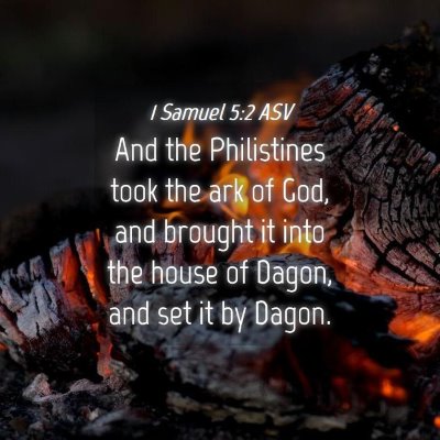 Picture 04 - 1 Samuel 5:2 ASV - And the Philistines took the ark of God, and - Bible Verse Picture