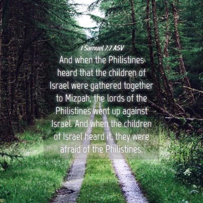 Picture 04 - 1 Samuel 7:7 ASV - And when the Philistines heard that the children - Bible Verse Picture