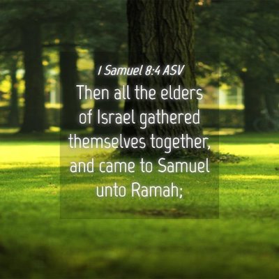 Picture 04 - 1 Samuel 8:4 ASV - Then all the elders of Israel gathered themselves - Bible Verse Picture