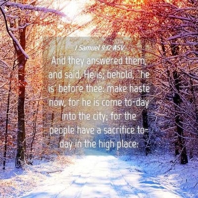 Picture 04 - 1 Samuel 9:12 ASV - And they answered them, and said, He is; behold, - Bible Verse Picture