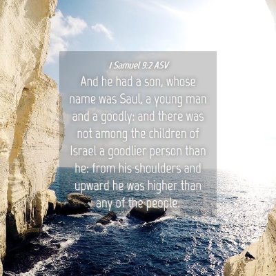 Picture 04 - 1 Samuel 9:2 ASV - And he had a son, whose name was Saul, a young - Bible Verse Picture