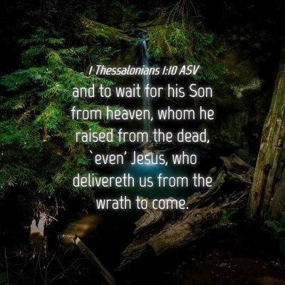 Picture 04 - 1 Thessalonians 1:10 ASV - and to wait for his Son from heaven, whom he - Bible Verse Picture