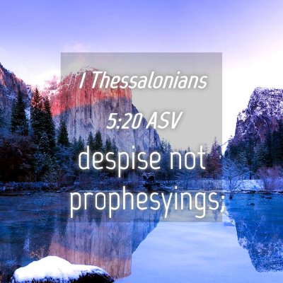 Picture 04 - 1 Thessalonians 5:20 ASV - despise not - Bible Verse Picture