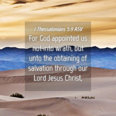 Picture 04 - 1 Thessalonians 5:9 ASV - For God appointed us not into wrath, but unto the - Bible Verse Picture