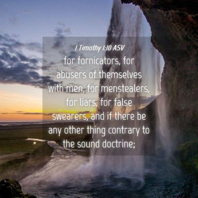 Picture 04 - 1 Timothy 1:10 ASV - for fornicators, for abusers of themselves with - Bible Verse Picture