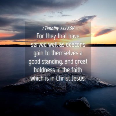 Picture 04 - 1 Timothy 3:13 ASV - For they that have served well as deacons gain to - Bible Verse Picture