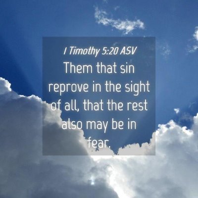 Picture 04 - 1 Timothy 5:20 ASV - Them that sin reprove in the sight of all, that - Bible Verse Picture