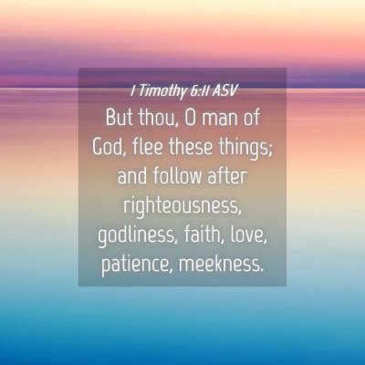 Picture 04 - 1 Timothy 6:11 ASV - But thou, O man of God, flee these things; and - Bible Verse Picture