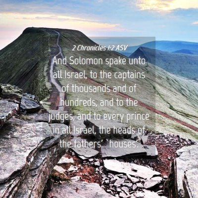 Picture 04 - 2 Chronicles 1:2 ASV - And Solomon spake unto all Israel, to the - Bible Verse Picture
