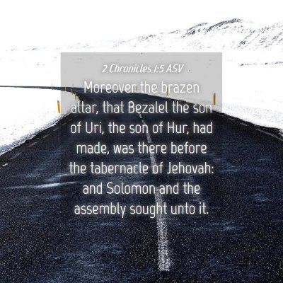 Picture 04 - 2 Chronicles 1:5 ASV - Moreover the brazen altar, that Bezalel the son - Bible Verse Picture