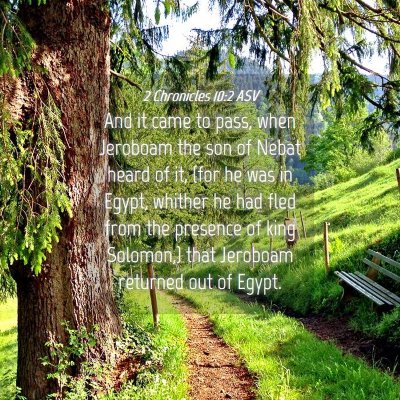 Picture 04 - 2 Chronicles 10:2 ASV - And it came to pass, when Jeroboam the son of - Bible Verse Picture